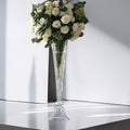 Glass Trumpet Floor Vase Reversible Clarinet Style 40" Clear - Sophisticated Floral Wedding Centerpiece